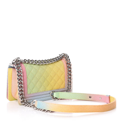 Chanel Caviar Quilted Small Cuba Rainbow Boy Flap Multicolor 3 of 9