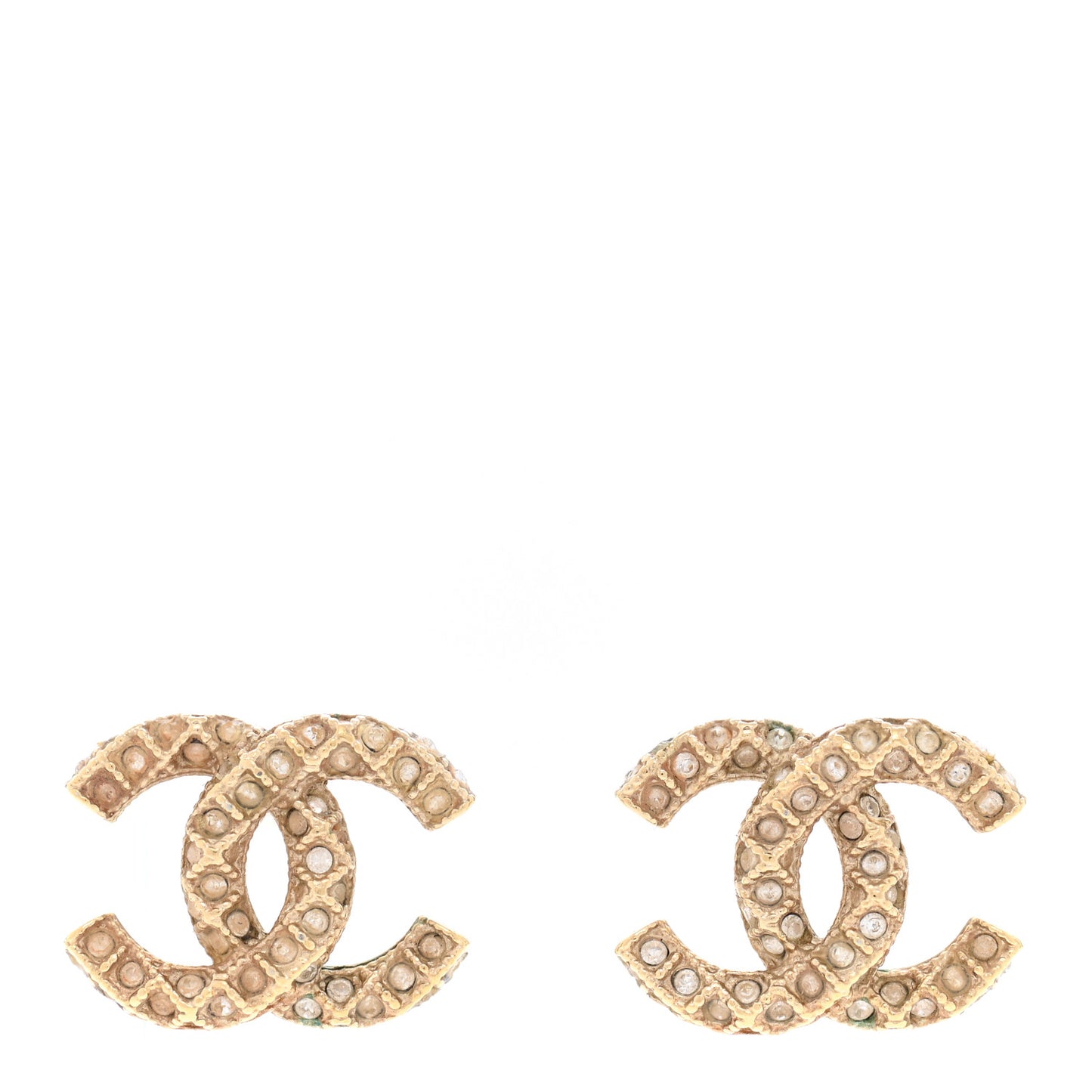 Crystal CC Earrings Gold