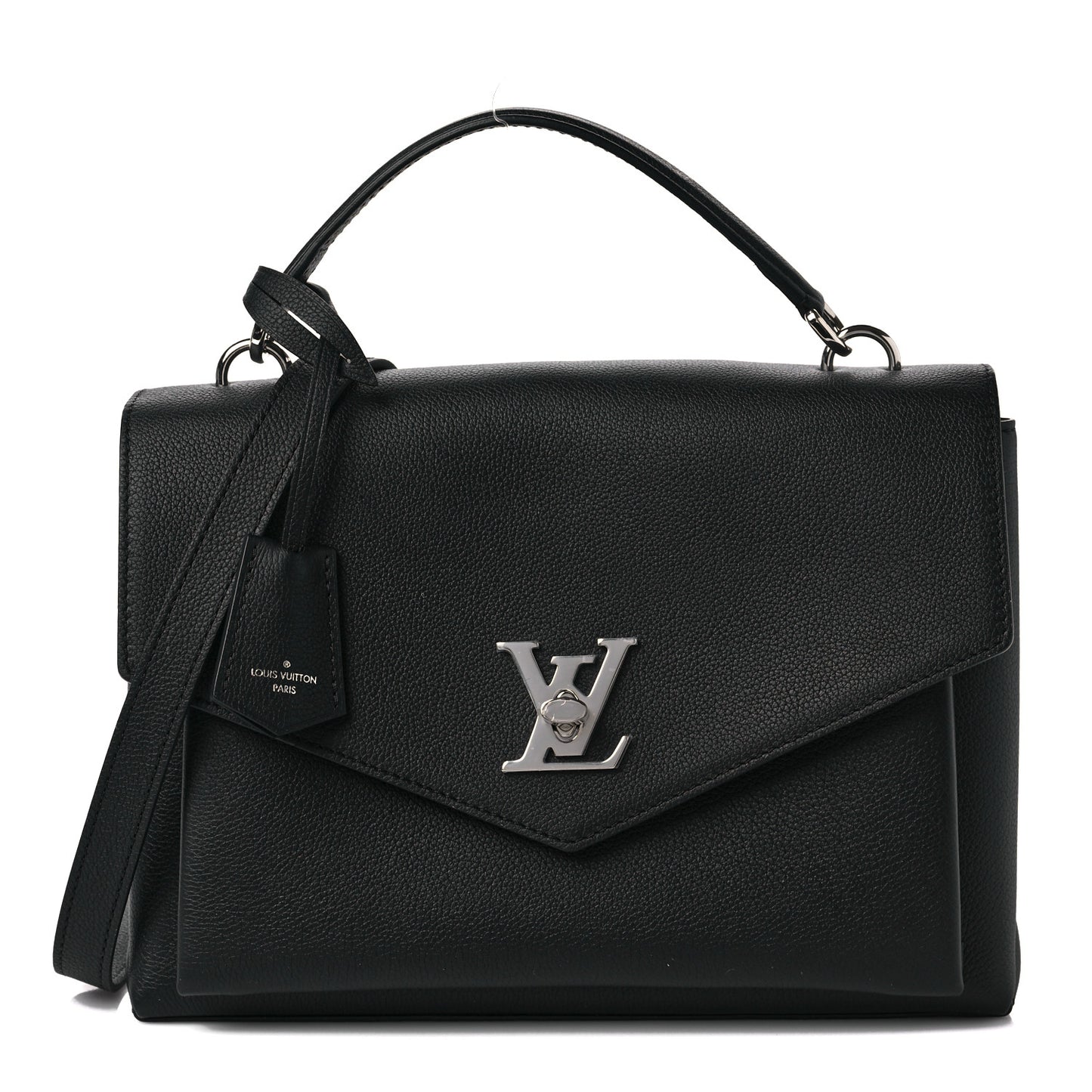 Soft Calfskin My Lockme Top Handle Black
