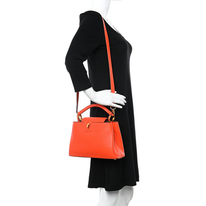 Louis Vuitton Taurillon Capucines BB Tonic Orange 2 of 10