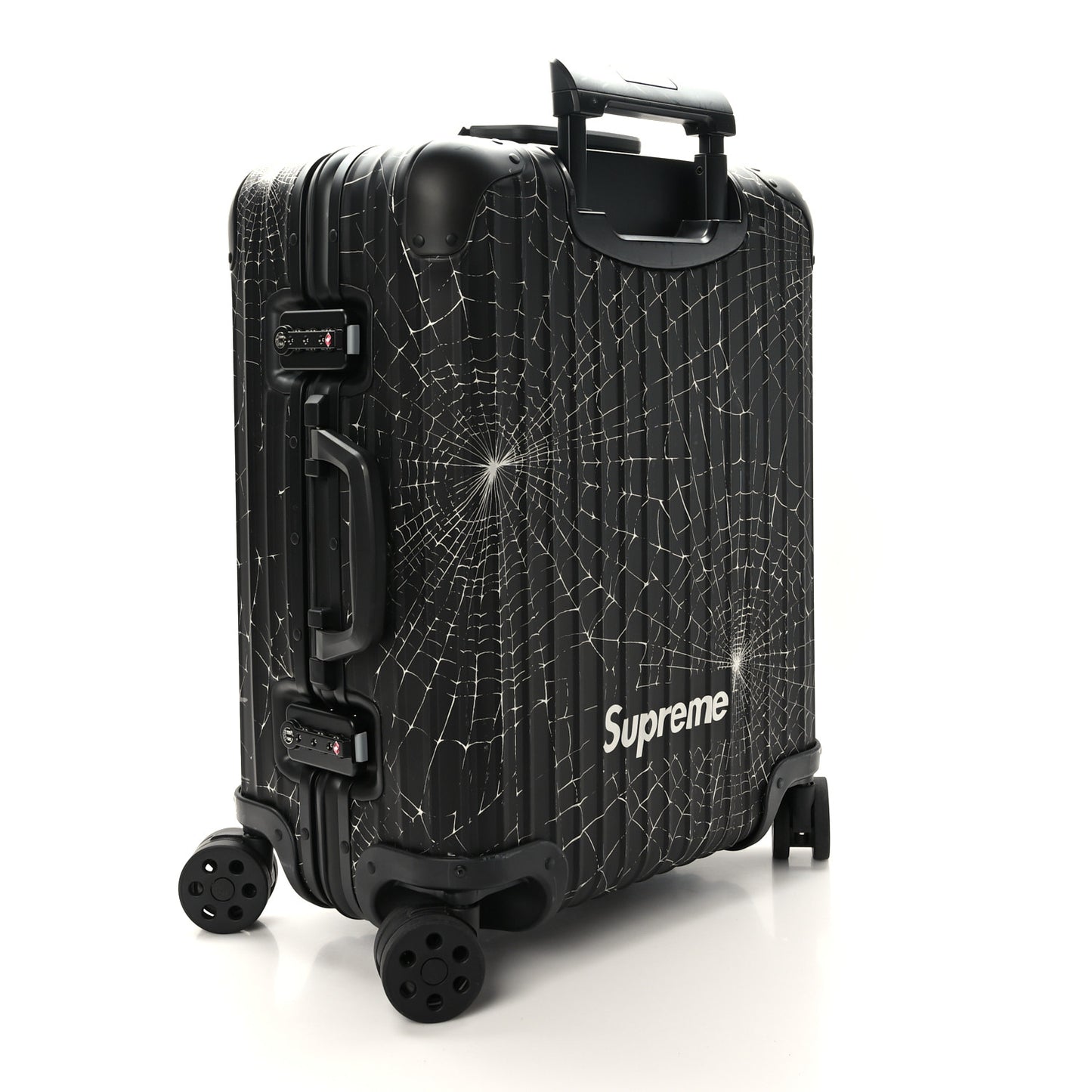 RIMOWA X SUPREME Aluminum Roll Away Carry On Luggage