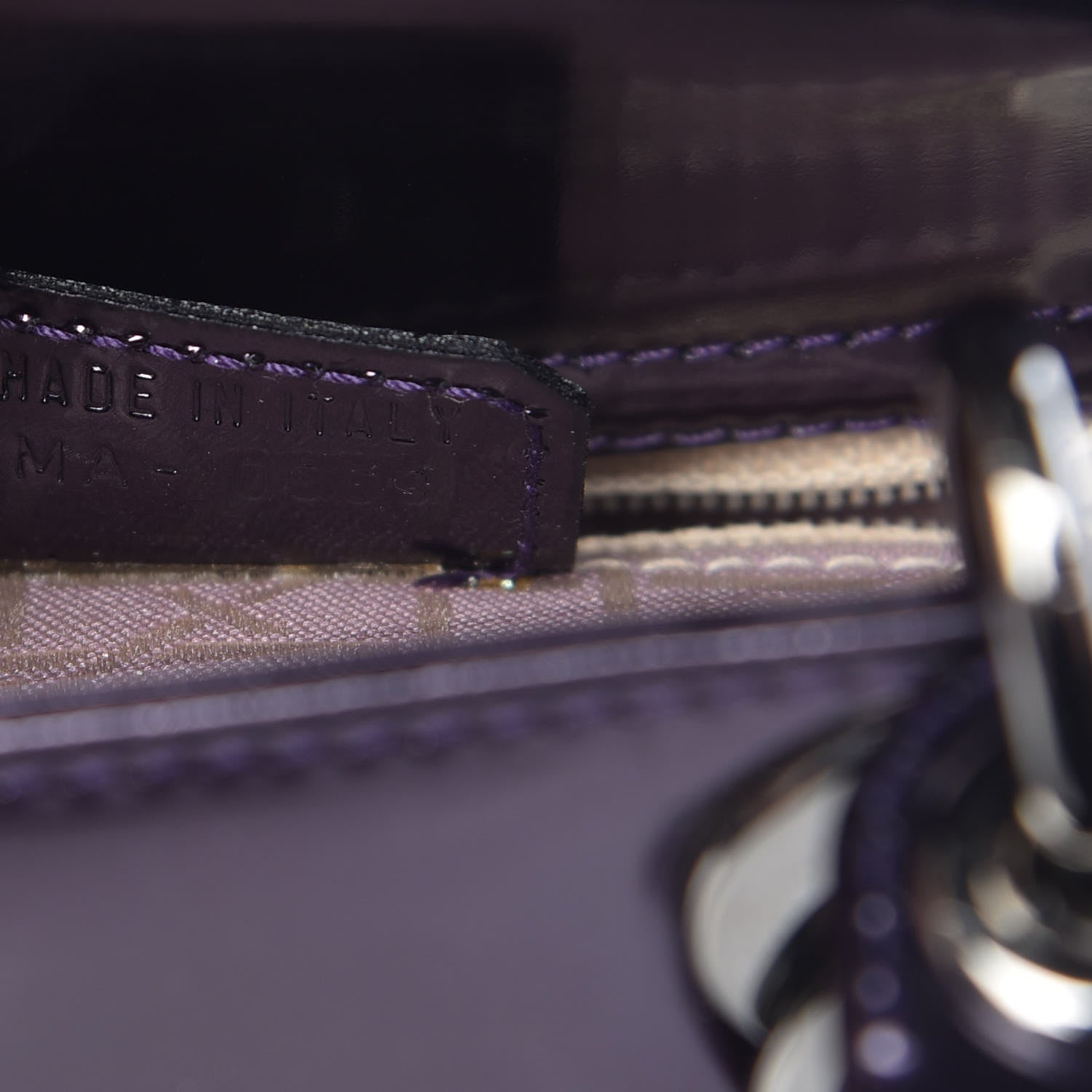 Christian Dior Patent Mini Lady Dior Purple 7 of 12