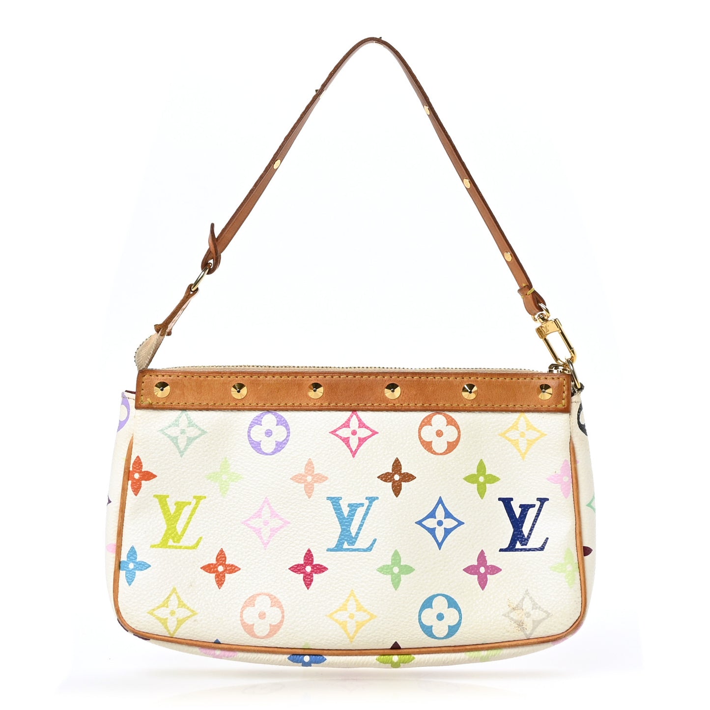 Monogram Multicolor Pochette Accessories White