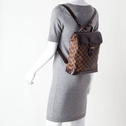 Louis Vuitton Damier Ebene Soho Backpack 2 of 9