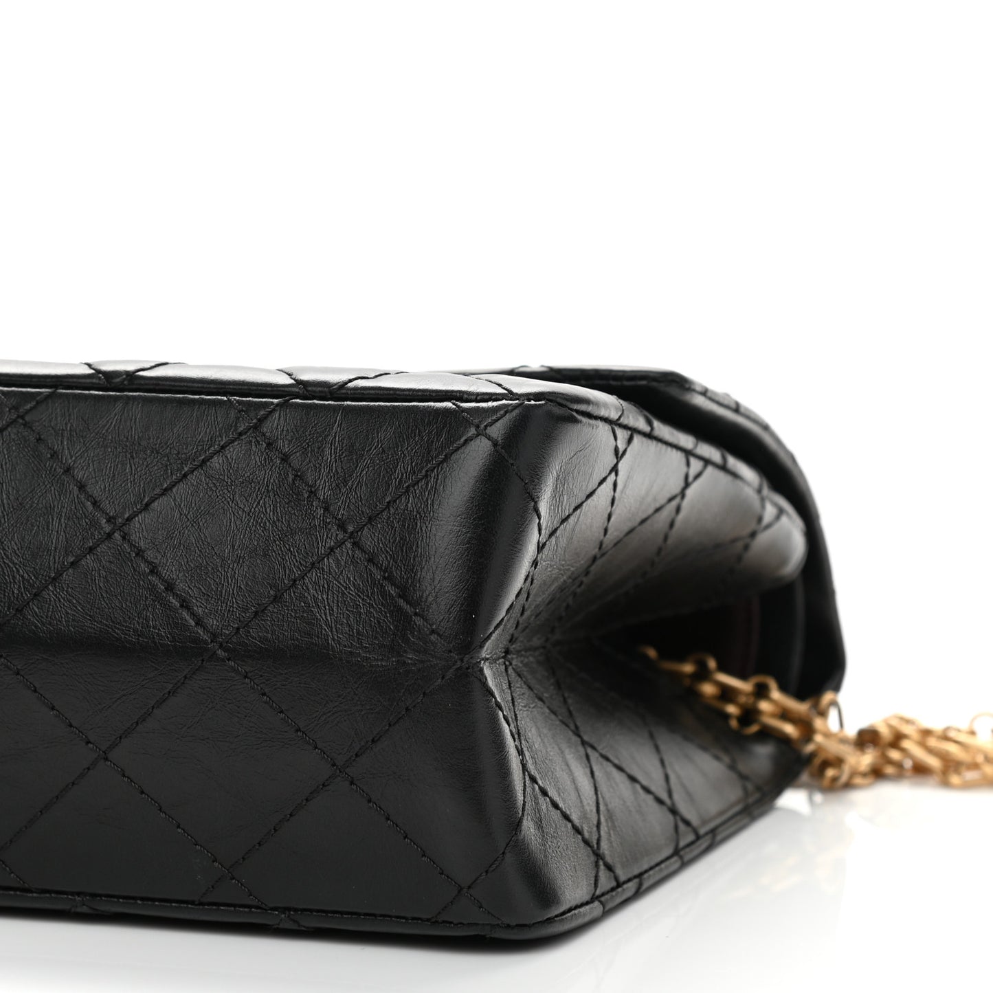 Aged Calfskin Quilted 2.55 Reissue 226 Flap Black