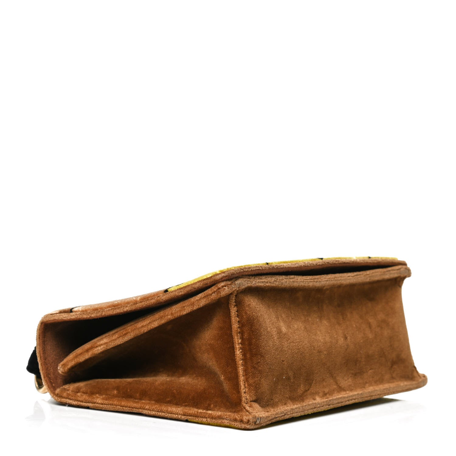 Prada Velluto Ricamo Cahier Shoulder Bag Cammello 4 of 11