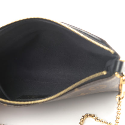 Louis Vuitton Monogram Pallas Clutch Black 5 of 11