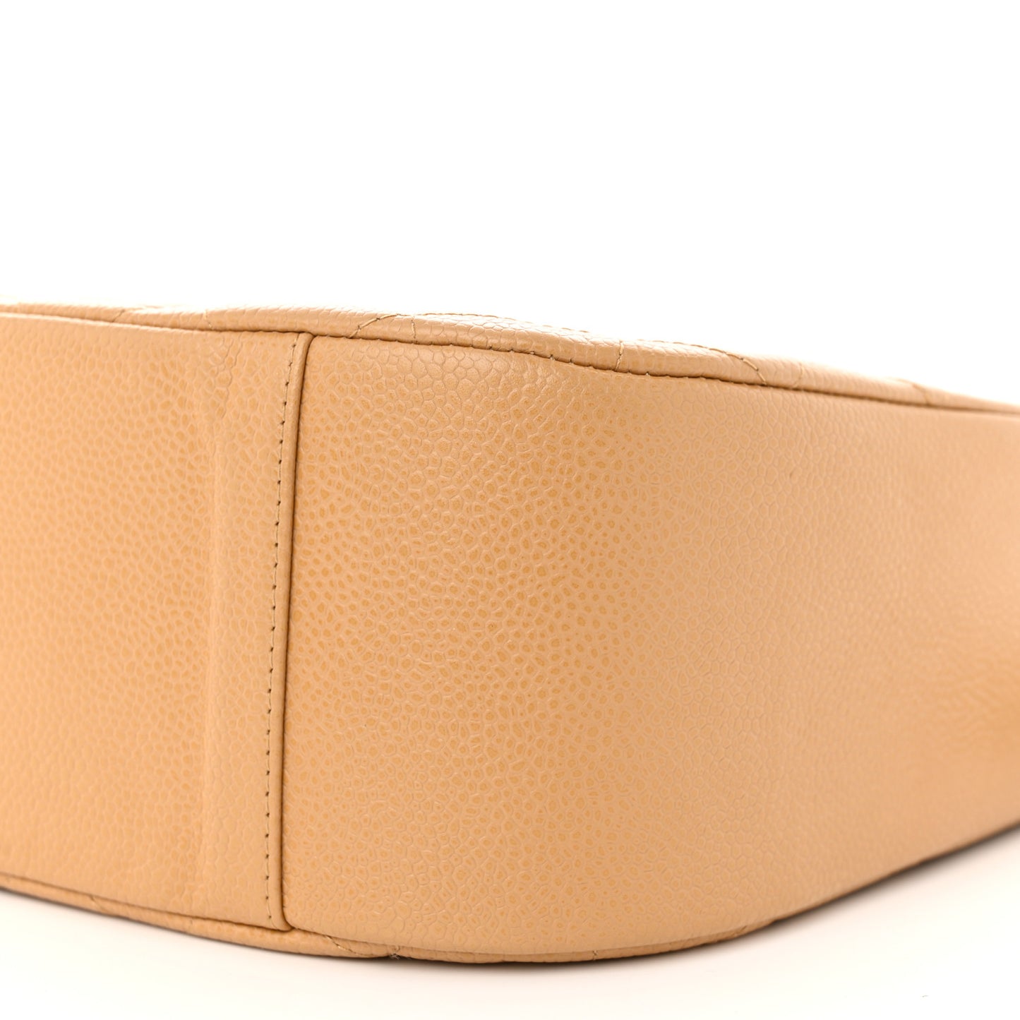 Caviar Quilted Timeless CC Shoulder Bag Beige