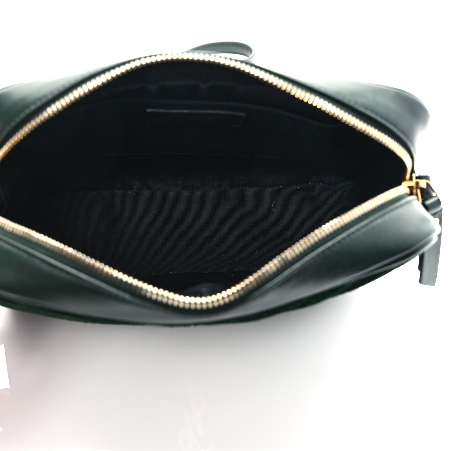Suede Calfskin Monogram Lou Camera Bag Vert Fonce