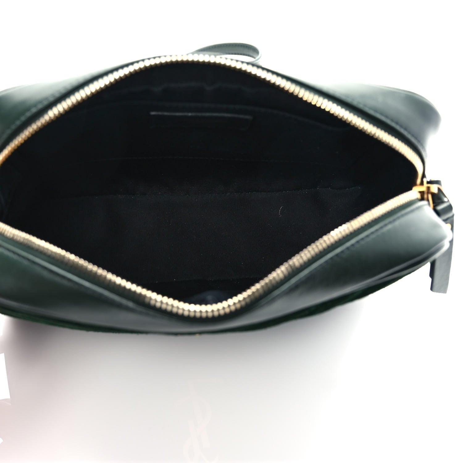 Saint Laurent Suede Calfskin Monogram Lou Camera Bag Vert Fonce 5 of 9
