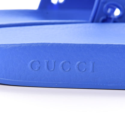 Gucci Rubber GG Monogram Mens Slide Sandals 9 Bright Splash 6 of 9