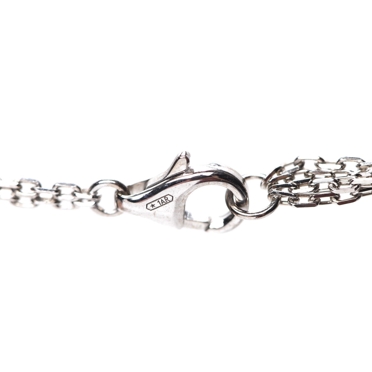 Cartier 18K White Gold 2 Diamond LOVE Necklace 4 of 5