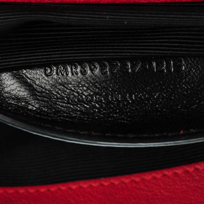 Saint Laurent Sheepskin Matelasse Chevron Monogram Medium College Bag Rouge 7 of 7