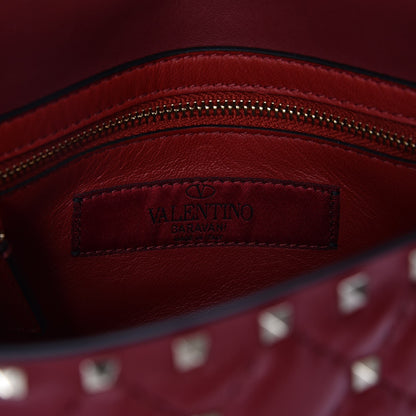 Valentino Garavani Nappa Medium Rockstud Spike Shoulder Bag Rubino 7 of 11