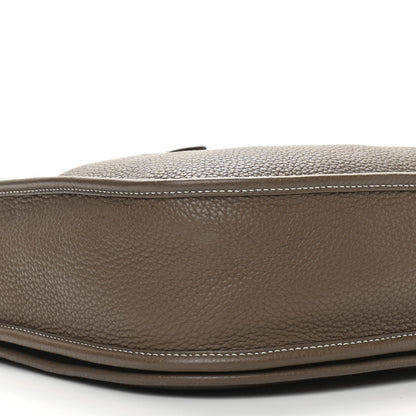 Hermes Taurillon Clemence Evelyne III GM Etoupe 9 of 11