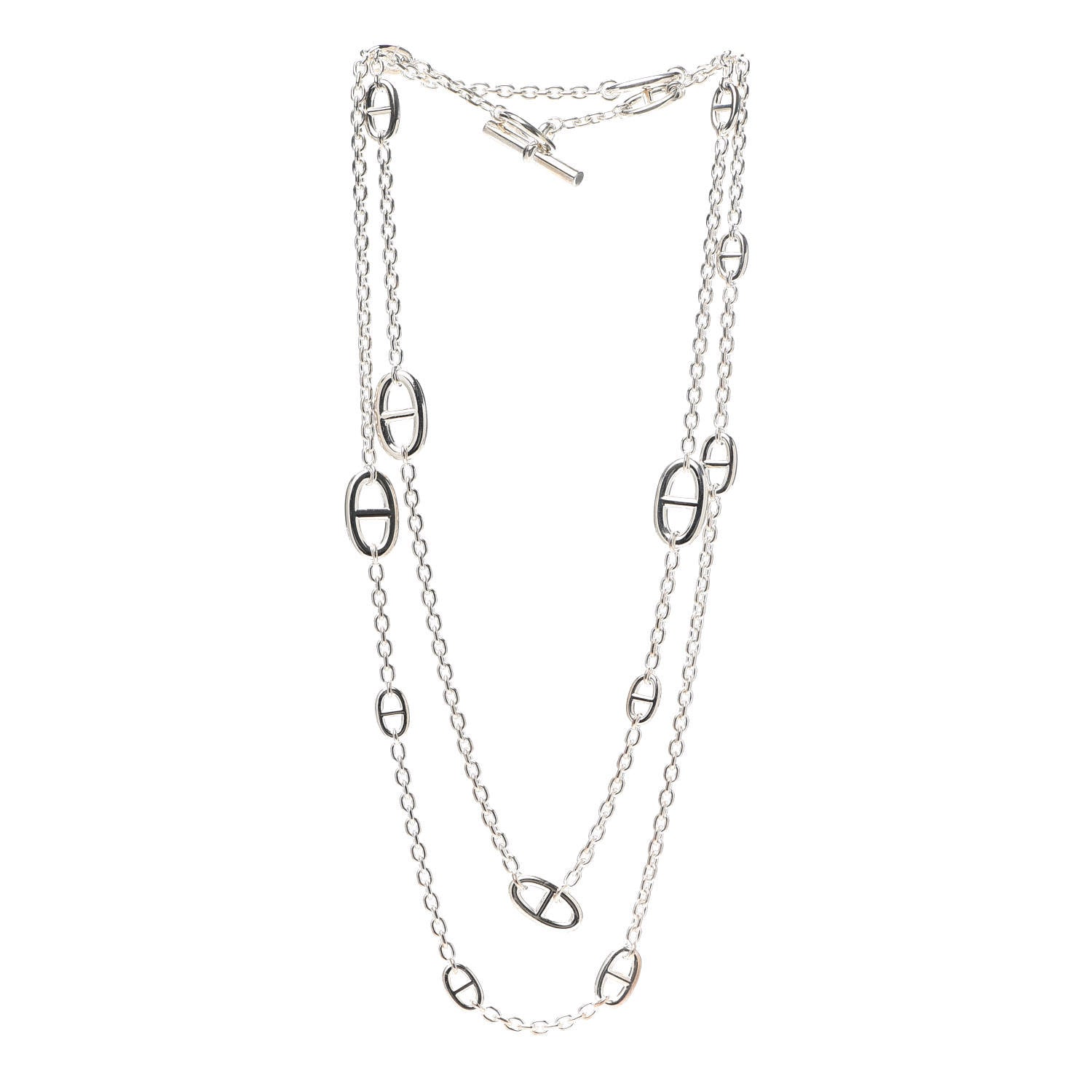 Hermes Sterling Silver Farandole Necklace 120 3 of 5