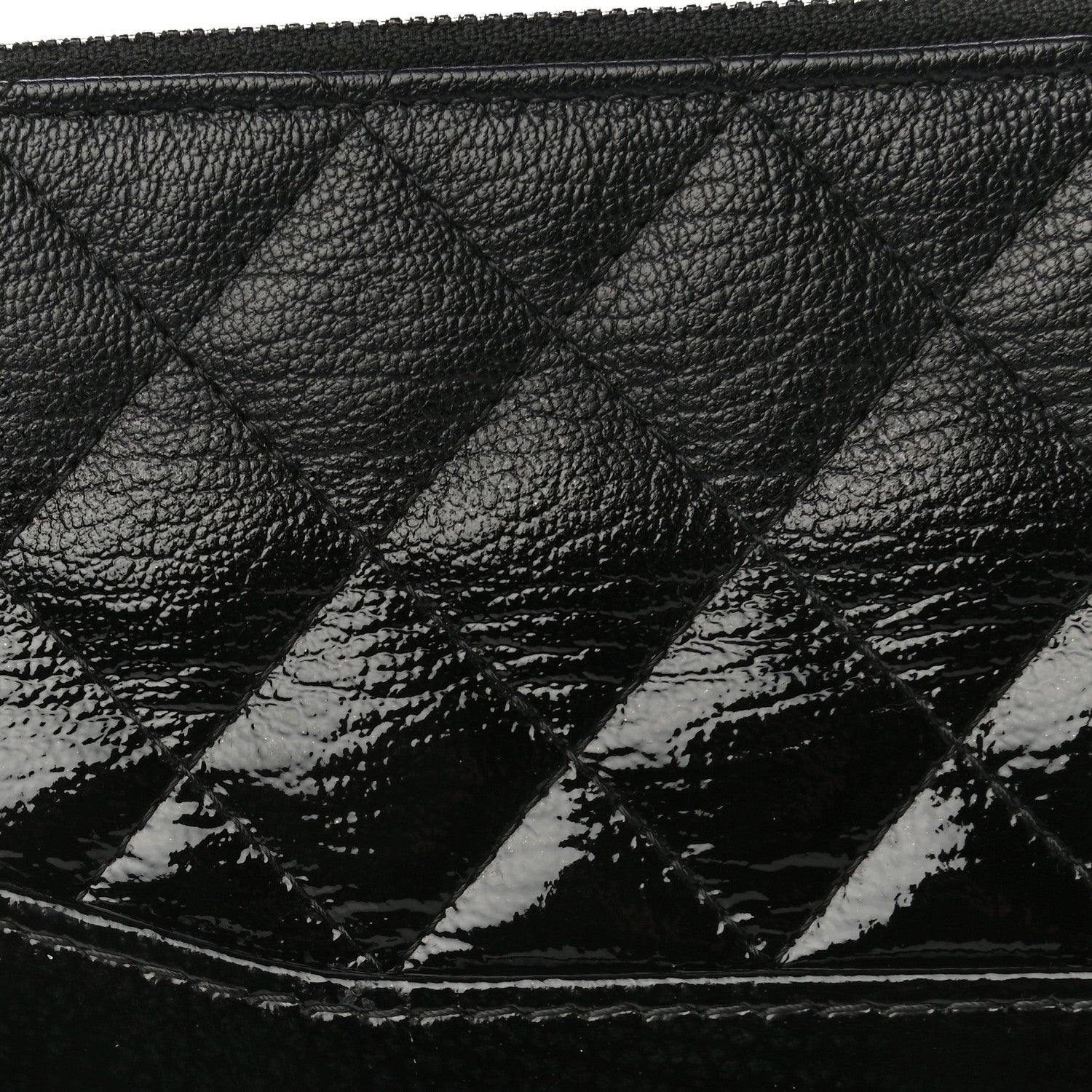 Chanel Patent Goatskin Quilted Small Gabrielle Clutch With Chain Black 13 of 16