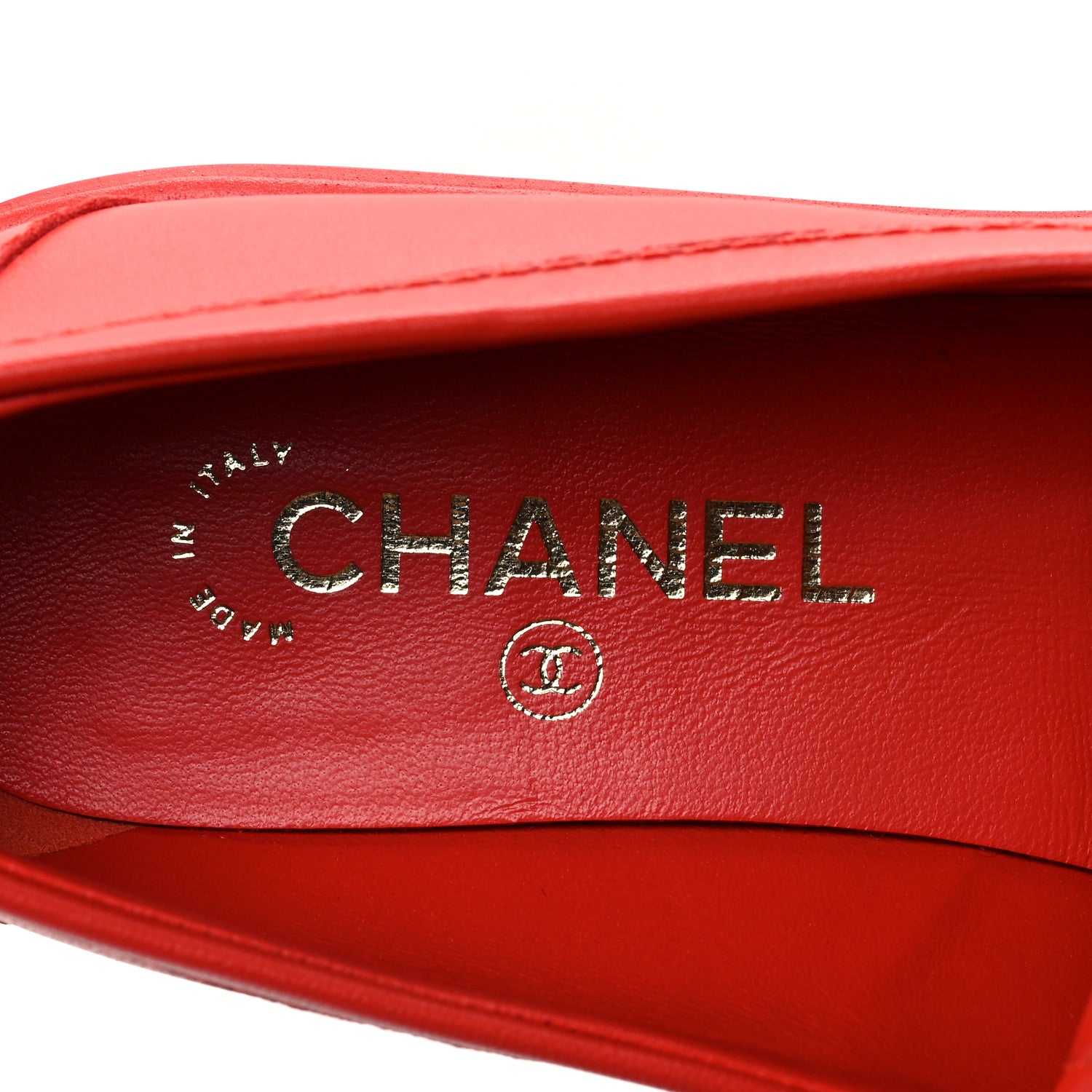 Chanel Lambskin Quilted CC Turnlock Loafers 39 Red 7 of 7