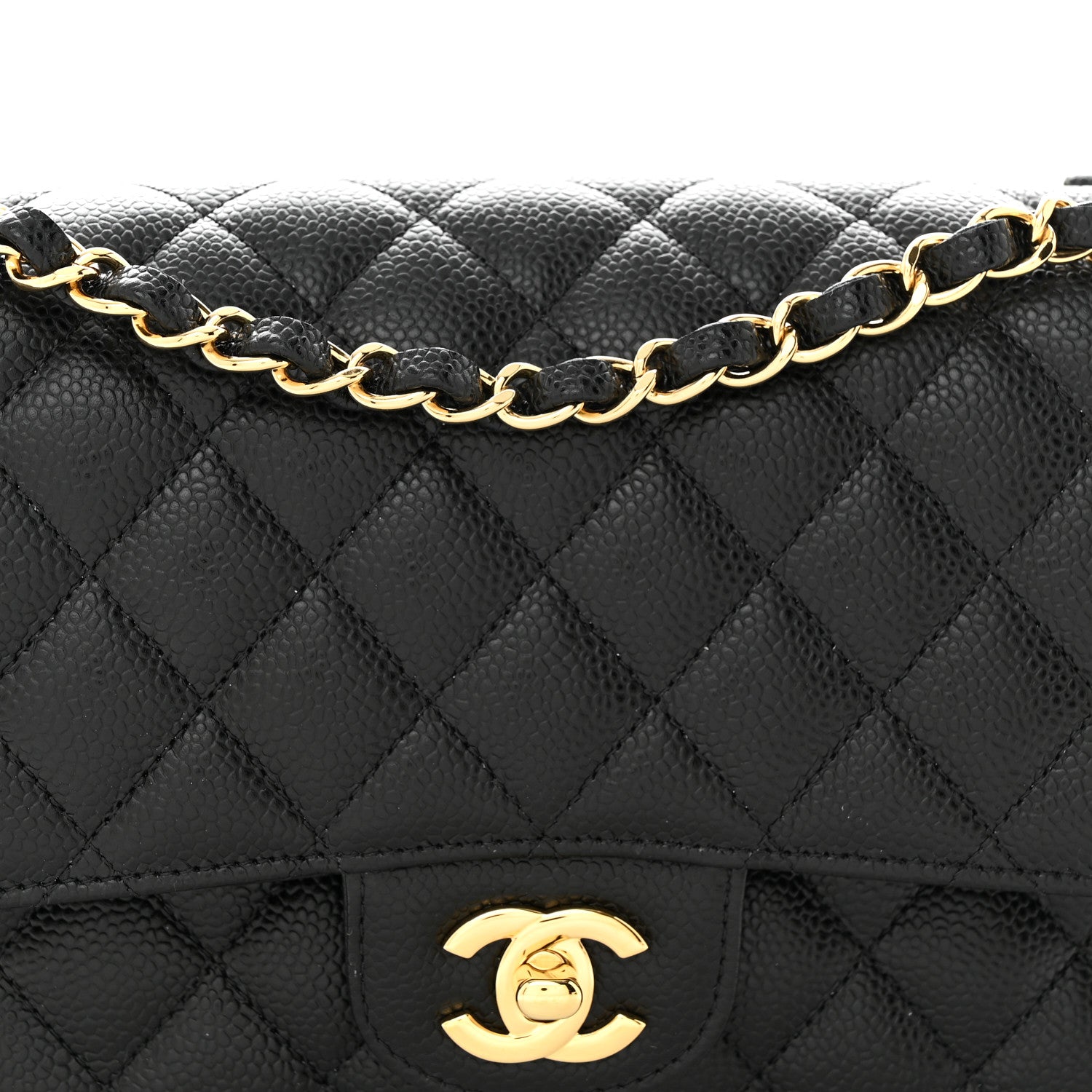 Chanel Caviar Quilted Medium Double Flap Black 8 of 11
