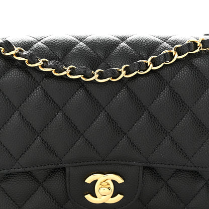 Chanel Caviar Quilted Medium Double Flap Black 8 of 11