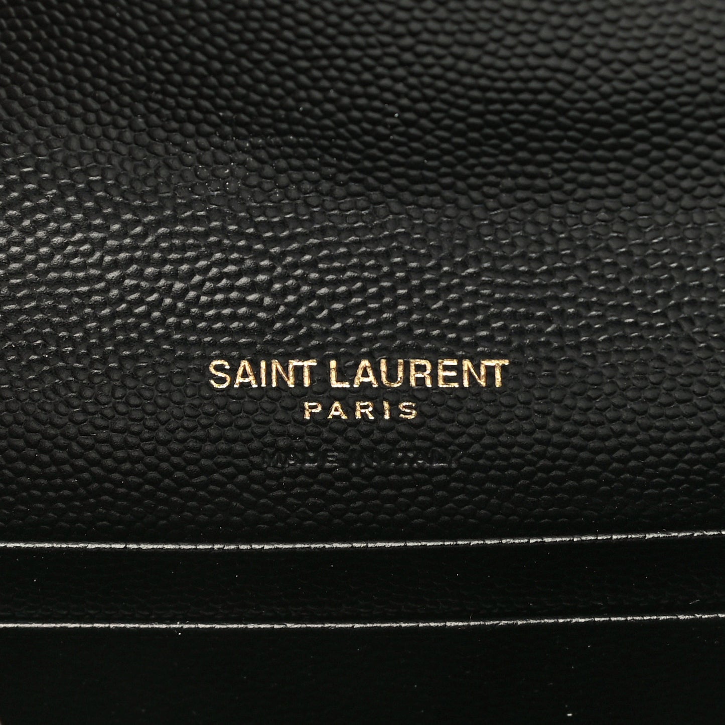 Grain De Poudre Matelasse Chevron Small Monogram Envelope Wallet Black