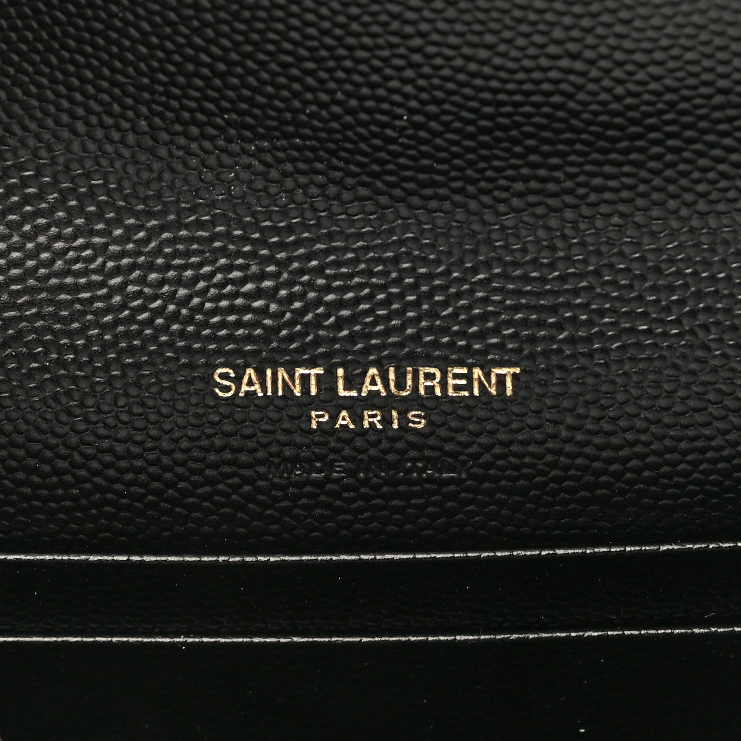 Saint Laurent Grain De Poudre Matelasse Chevron Small Monogram Envelope Wallet Black 6 of 10