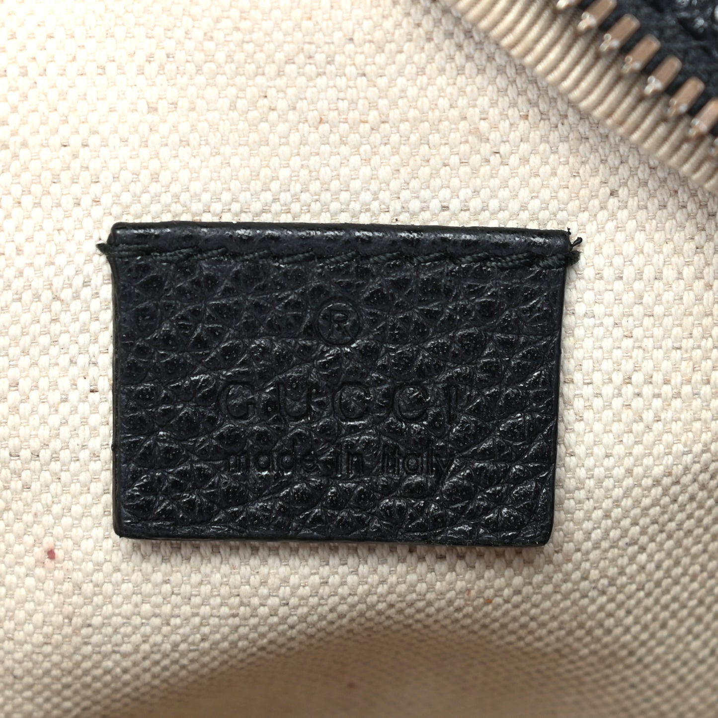 Grained Calfskin Small Logo Belt Bag Black