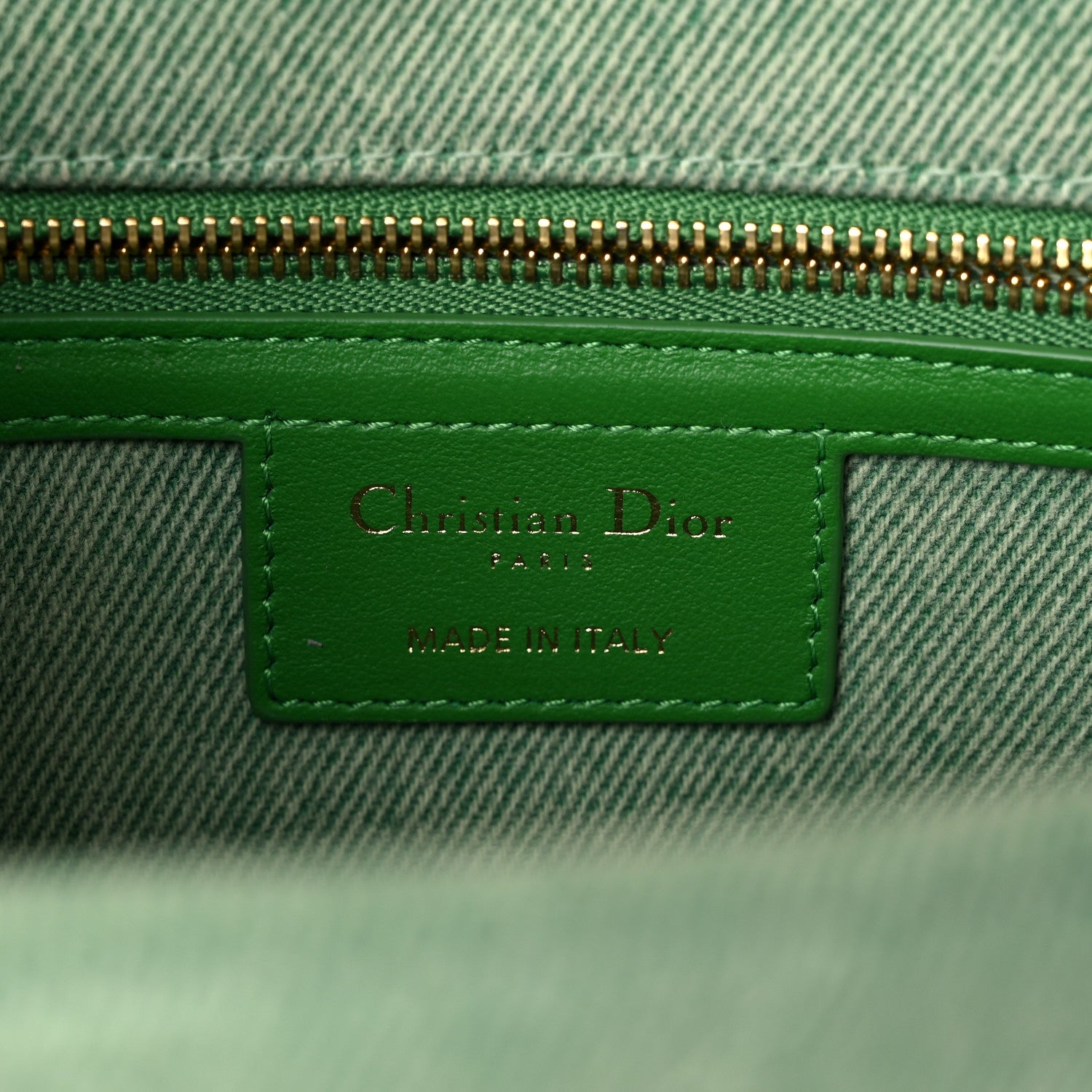 Christian Dior Denim Macrocannage Medium Caro Bag Green 6 of 8