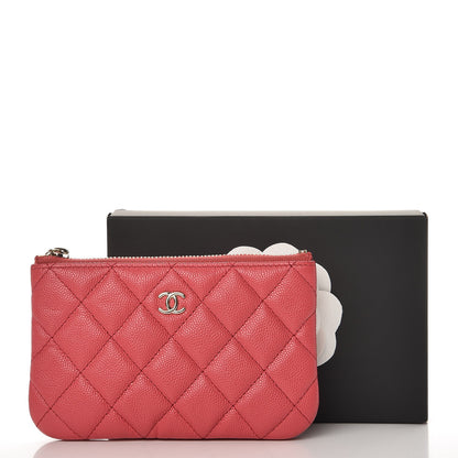 Chanel Caviar Quilted Small Cosmetic Case Dark Pink 8 of 8