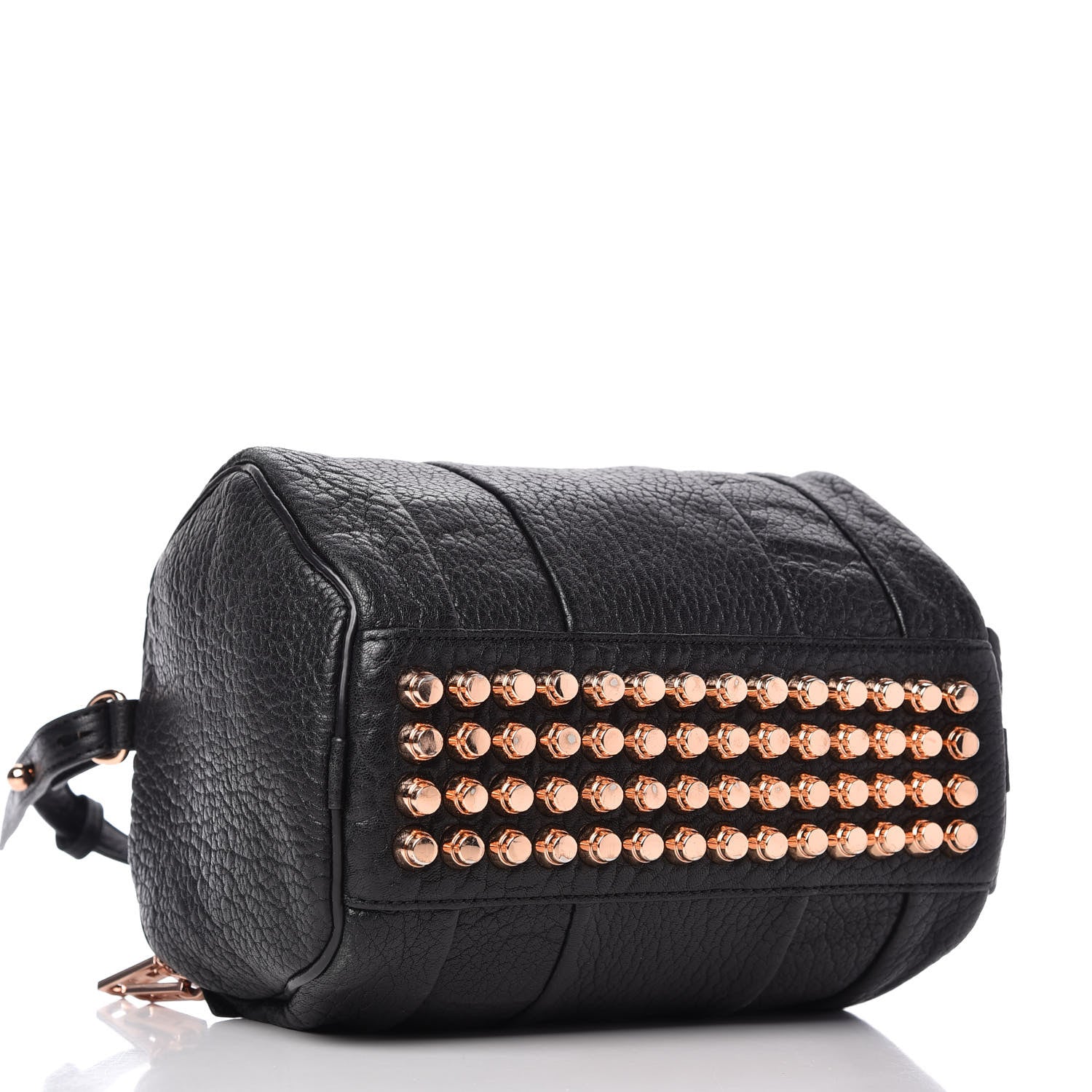 Alexander Wang Pebbled Lambskin Rockie Black Rose Gold Hardware 4 of 8