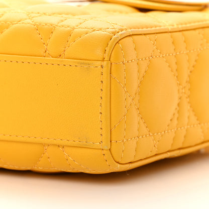 Christian Dior Lambskin Cannage Medium Lady D-Joy Yellow 10 of 14