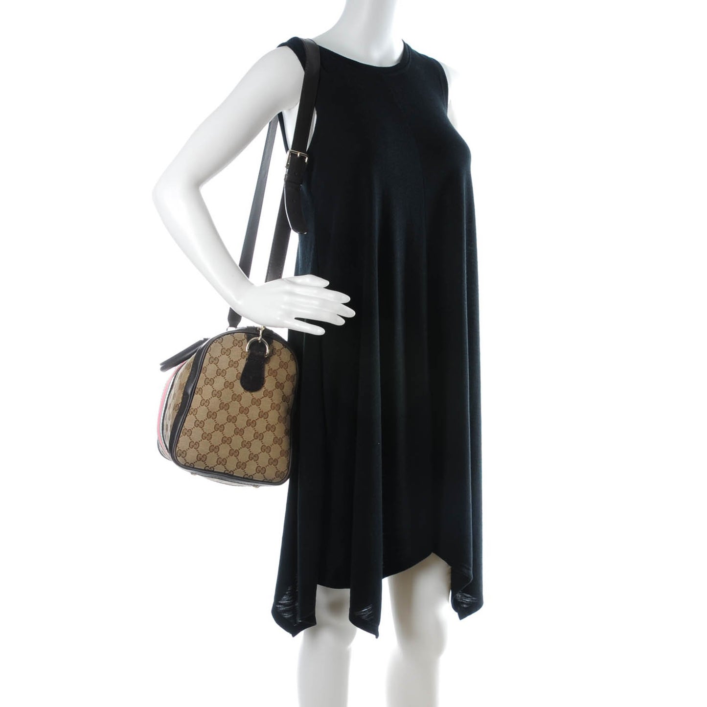 Monogram Vintage Web Medium Boston Dark Brown