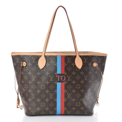 Louis Vuitton Monogram My LV Heritage Neverfull MM Blue Clair Rouge 3 of 11