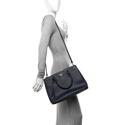 Prada Saffiano Lux Large Galleria Double Zip Tote Baltico 2 of 12