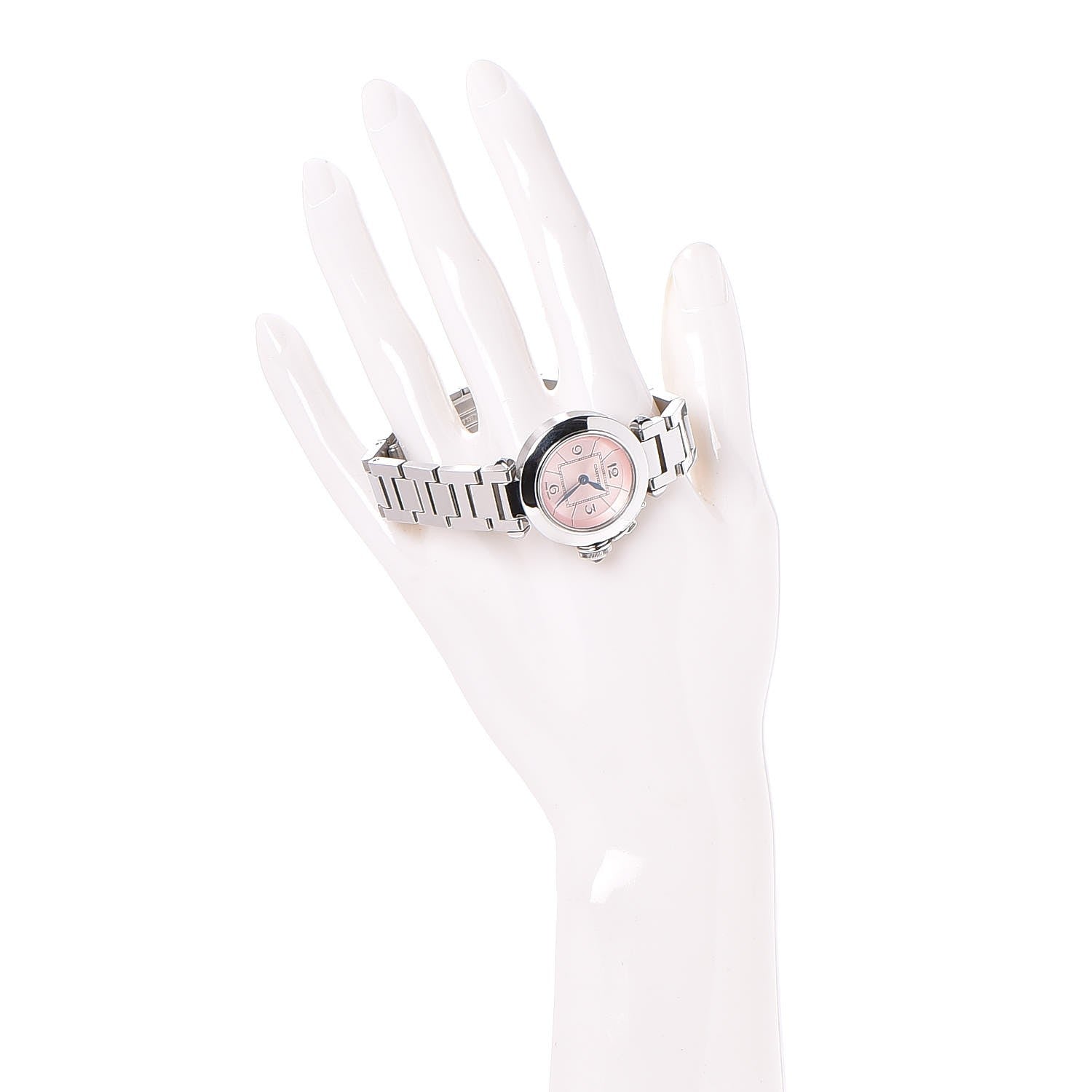 Cartier Stainless Steel 27mm Miss Pasha Quartz Watch Pink 2 of 9
