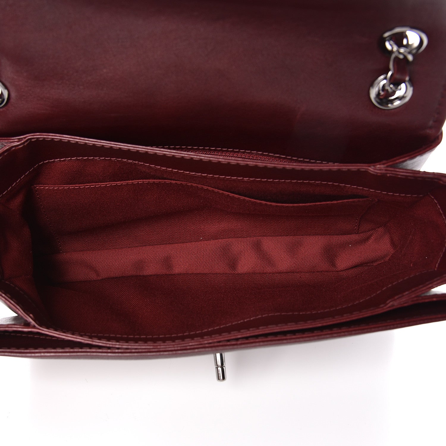 Chanel Calfskin Medium Flap Bag Dark Red 5 of 11