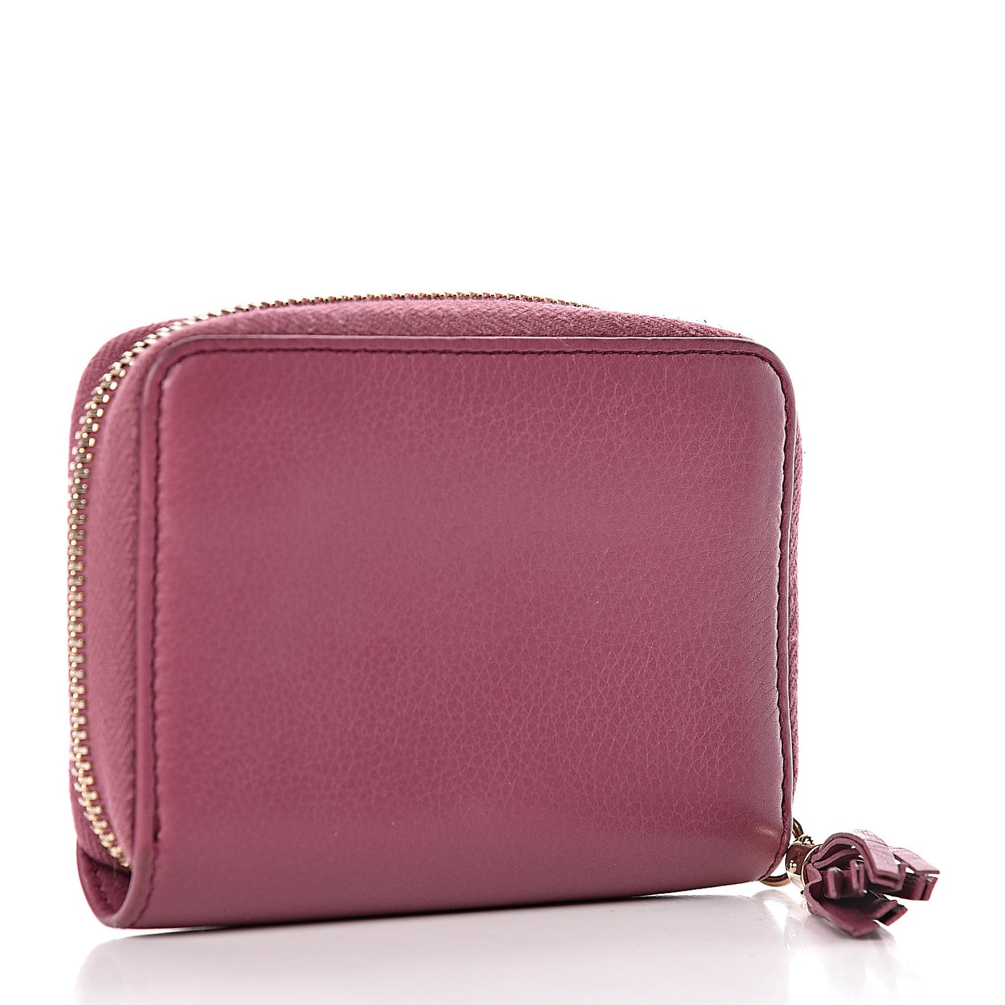 Pebbled Calfskin Soho Compact Disco Zip Around Wallet Peonia Flower