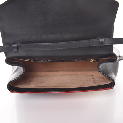 Gucci Calfskin Bamboo Trapuntata Queen Margaret Top Handle Bag Blue Agata Hibiscus Red Mystic White Sugar Pink 6 of 8