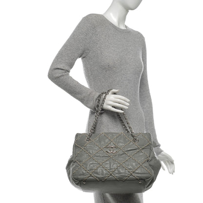 Chanel Calfskin Ultra Stitch Tote Grey 2 of 8