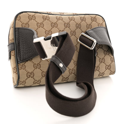 Gucci Monogram Dollar Calfskin Belt Bag Beige Ebony Testa di Moro Marrone Scuro 3 of 10