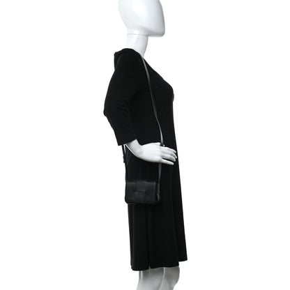 Bottega Veneta Lambskin Maxi Intrecciato Extra Mini Cassette Crossbody Bag Black 2 of 8