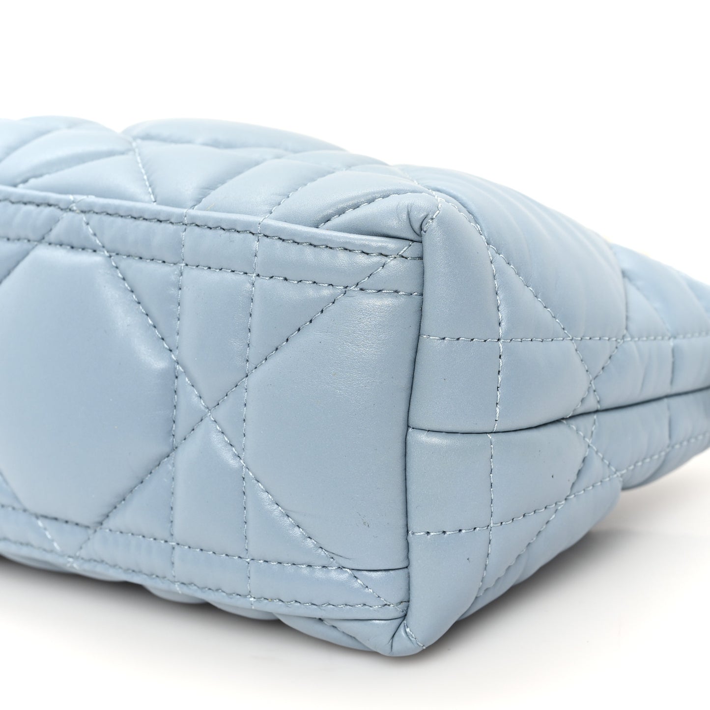 Calfskin Macrocannage Small Diortravel Nomad Pouch Bracing Blue