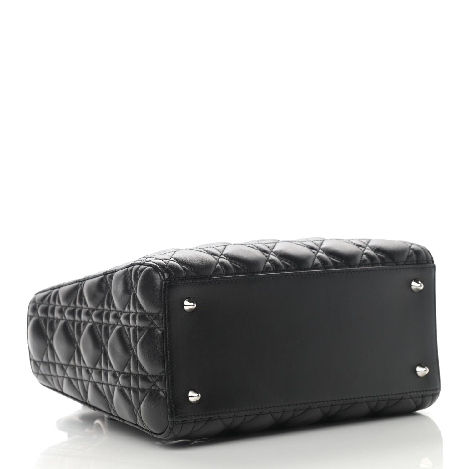 Christian Dior Lambskin Cannage Medium Lady Dior Black 4 of 11