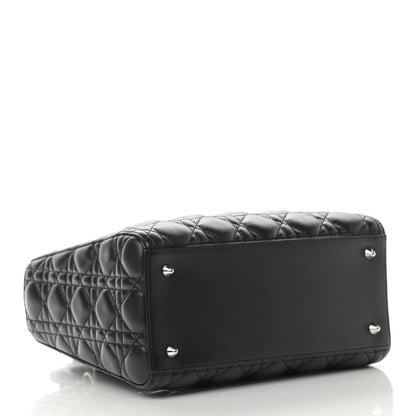 Christian Dior Lambskin Cannage Medium Lady Dior Black 4 of 11
