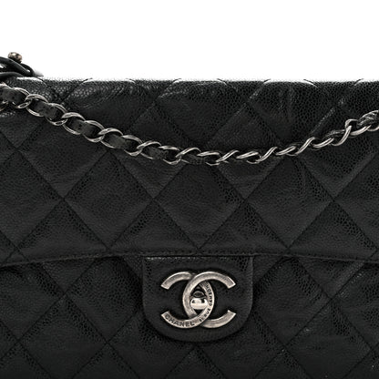 Chanel Crumpled Grained Calfskin Medium CC Crave Flap Black 8 of 15