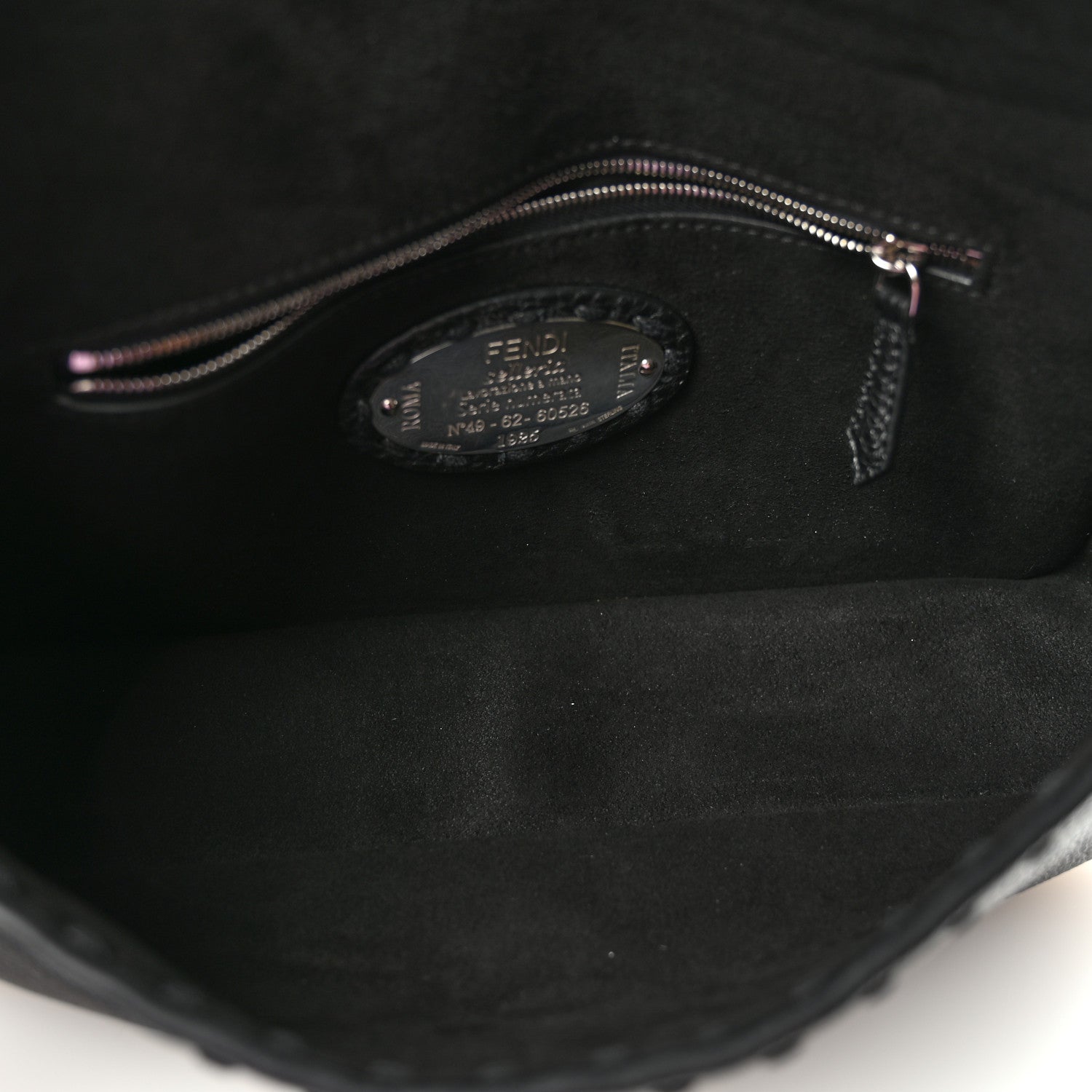 Fendi Cuoio Romano Selleria Baguette Black 6 of 9
