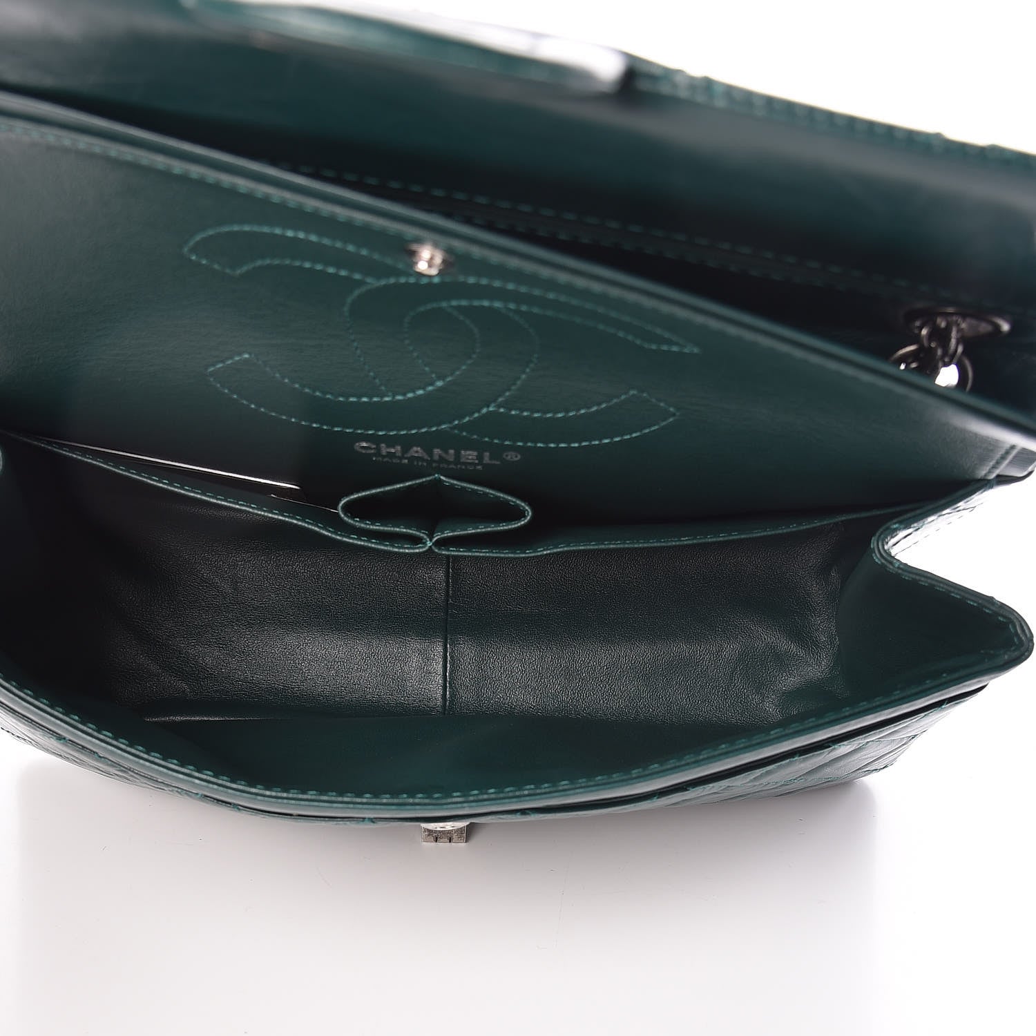 Chanel Aged Calfskin Quilted 2.55 Reissue 226 Flap Green 5 of 13