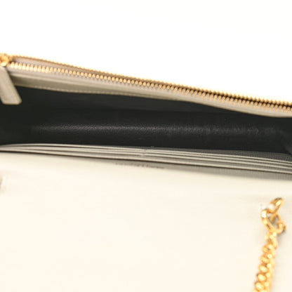 Saint Laurent Grain De Poudre Classic Monogram Kate Tassel Chain Wallet Crema Soft 4 of 11