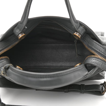 Balenciaga Veau Soyeux Perforated Blackout Hardware Mini City Gris Fossile 5 of 10