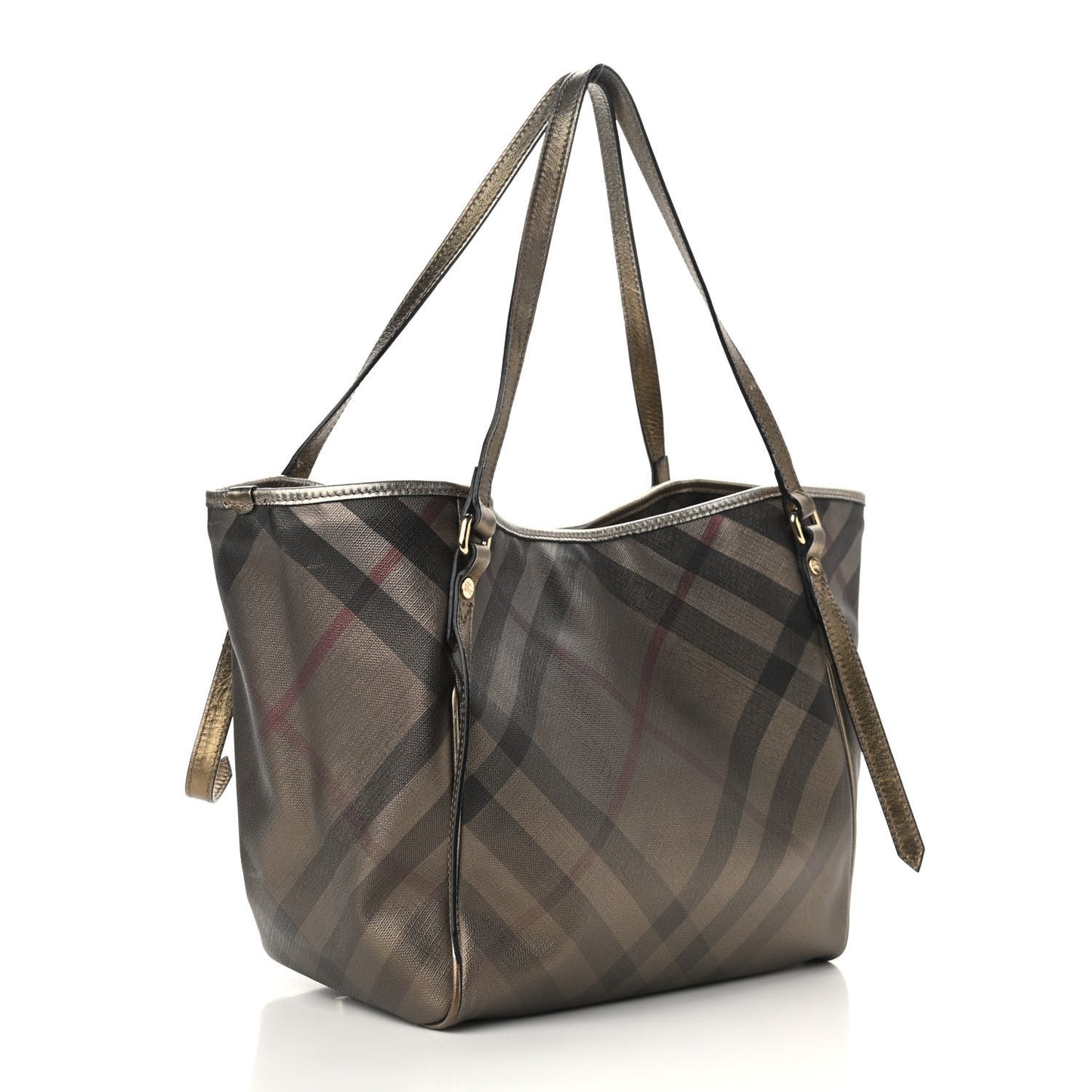 Metallic Nova Check Small Canterbury Tote Gold
